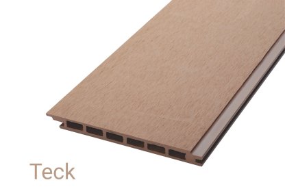 Vignette Lame de bardage composite alvéolaire 2700 x 171 x 15 mm, teck, larg.utile 166 mm