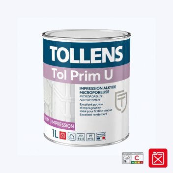 Vignette Primaire d'accroche opacifiant TOLLENS TOL PRIM U longue en huile, phase solvant
