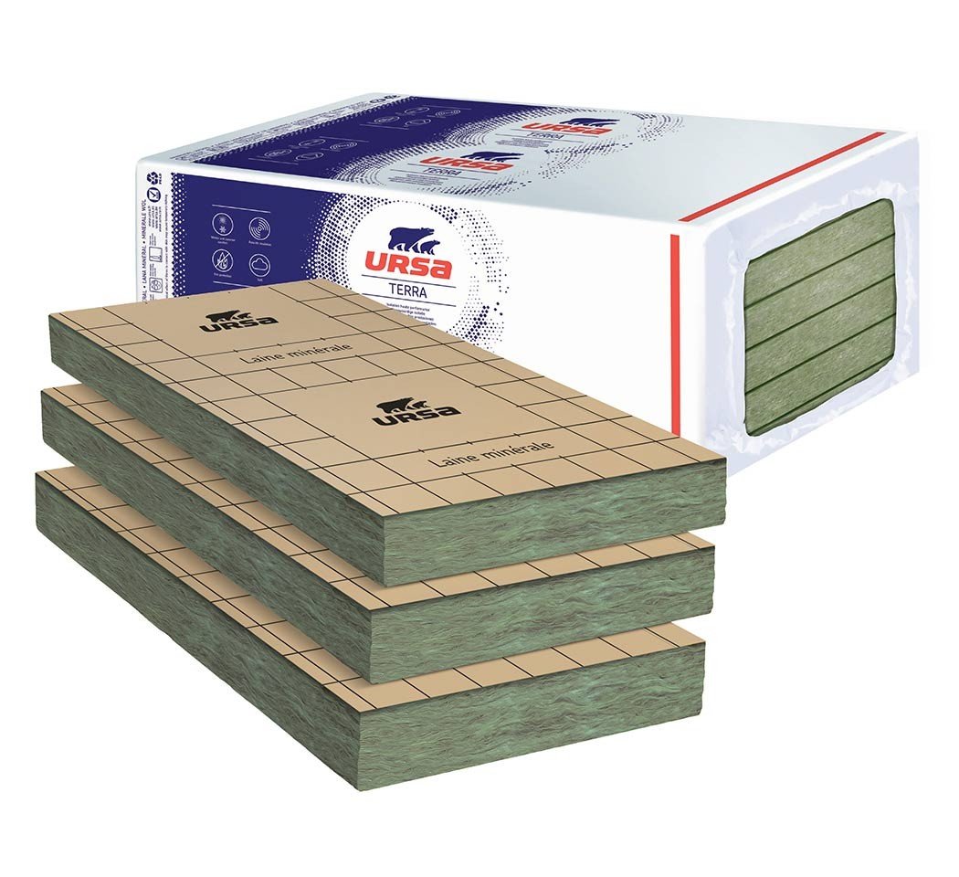 Laine de verre PRK32 kraft, 75 mm x 60 cm x 135 cm, R 2,3