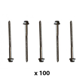 Vignette Kit de 100 vis à gachaud 6 x 80 mm pour plaques fibrociment