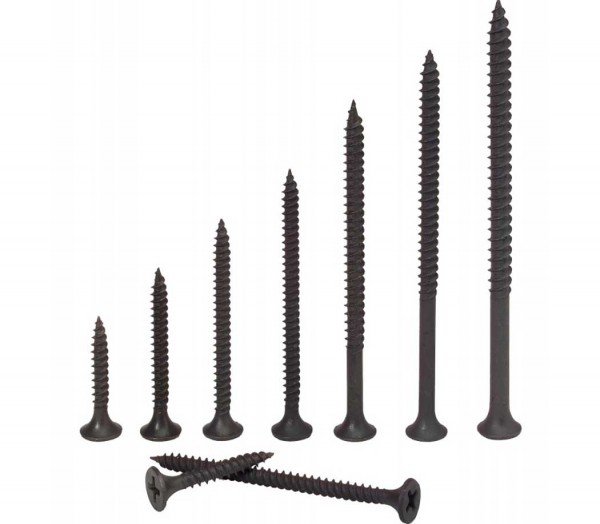 Vis TTPC pour plaque de plâtre 3.5 mm x 25 mm, tête trompette, philips