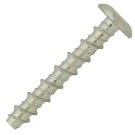 Vis béton acier zingué tête plate cylindrique 6 mm x 80 mm