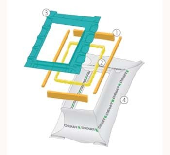 Ensemble collerette XDP et pare-vapeur XDS - 55 cm x 78 cm