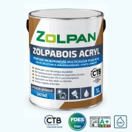 Peinture satinée acrylique microporeuse ZOLPABOIS ACRYL pour bois