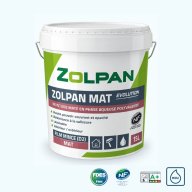 Peinture mate en phase aqueuse ZOLPAN EVOLUTION. Polyvalence d’emploi, classe D2.