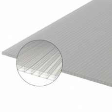 plaque polycarbonate alvéolaire épaisseur 10 mm avec un zoom pour voir la coupe de la plaque